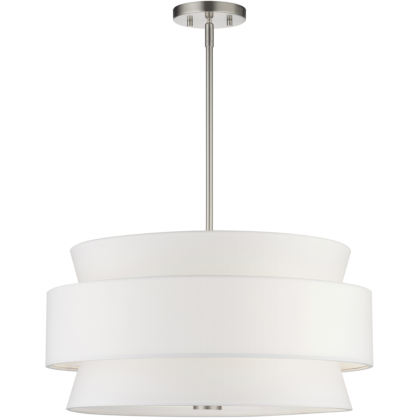 Fontana 5 Light 22 inch Brushed Nickel Pendant Chandelier Ceiling Light