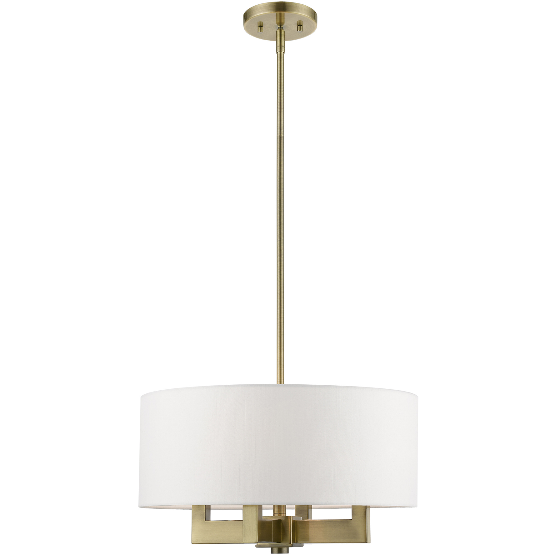 Cresthaven 4 Light 18 inch Antique Brass Pendant Chandelier Ceiling Light