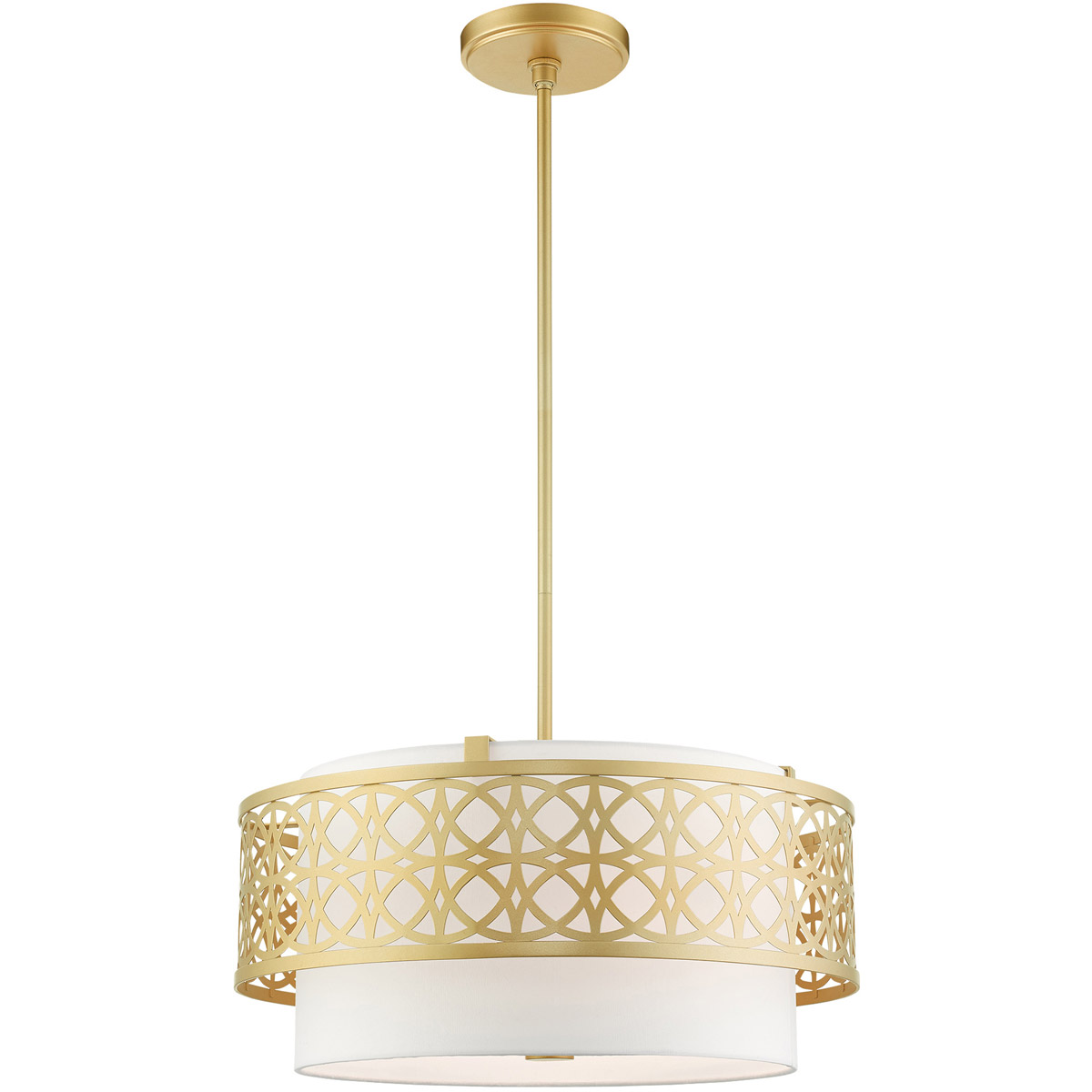 Calinda 4 Light 20.25 inch Soft Gold Pendant Chandelier Ceiling Light