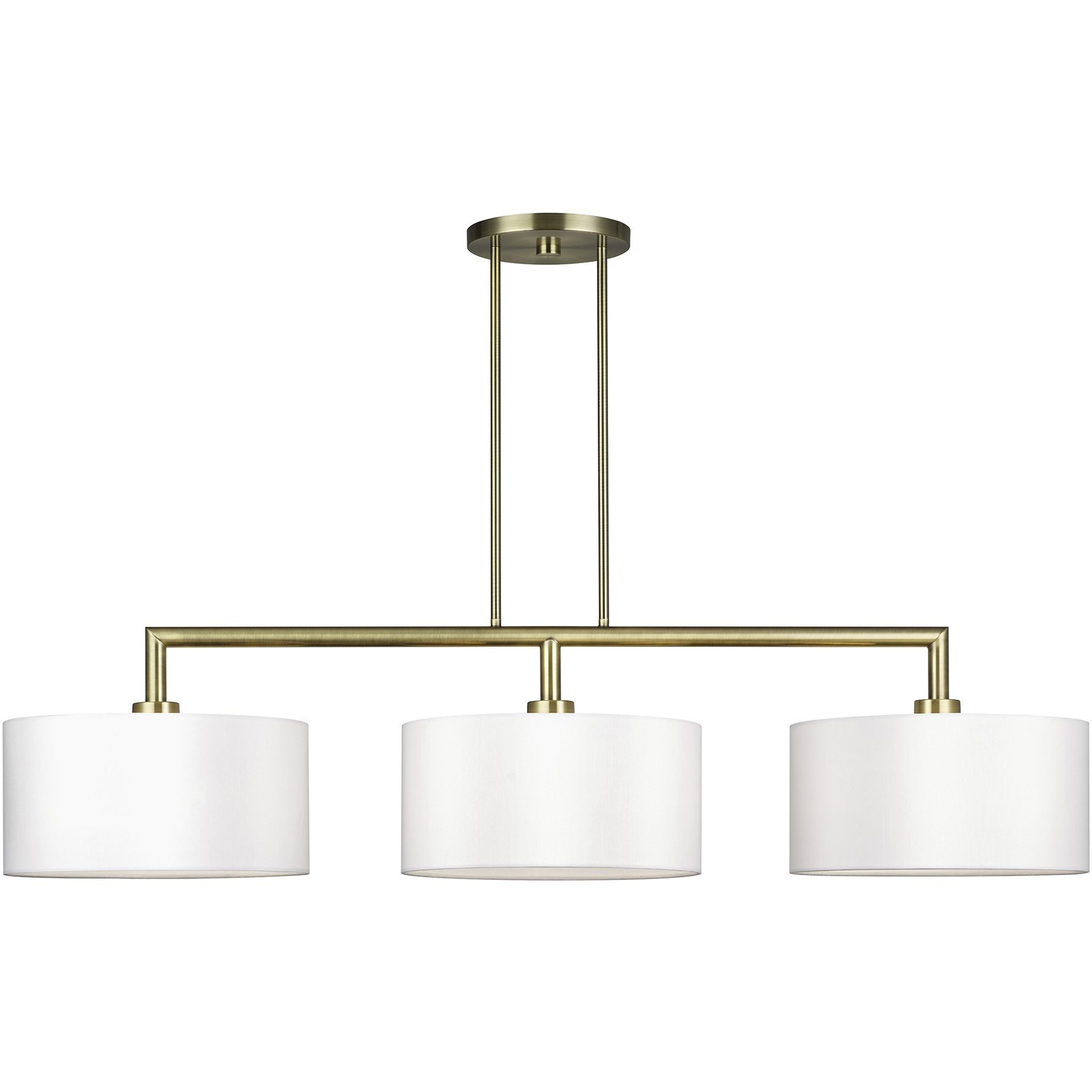 Livex Lighting 45493-01 Meridian 3 Light 51 inch Antique Brass