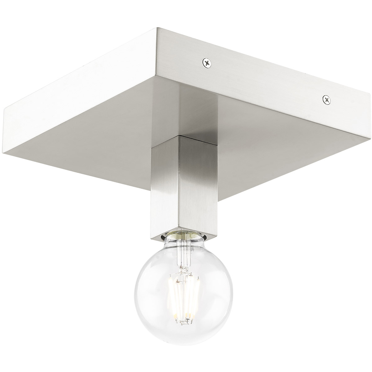 Solna 1 Light 9 inch Brushed Nickel Flush Mount Ceiling Light