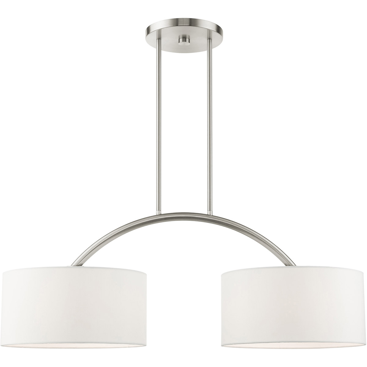 Meridian 2 Light 35 inch Brushed Nickel Linear Chandelier Ceiling Light