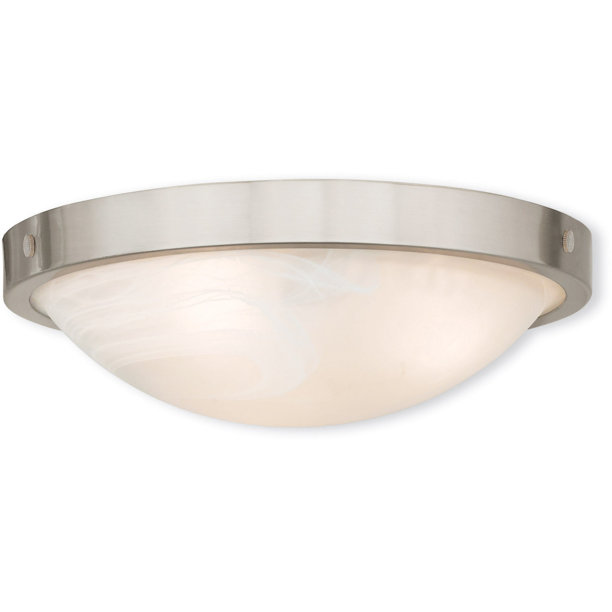 New Brighton 3 Light 16.5 inch Brushed Nickel Flush Mount Ceiling Light