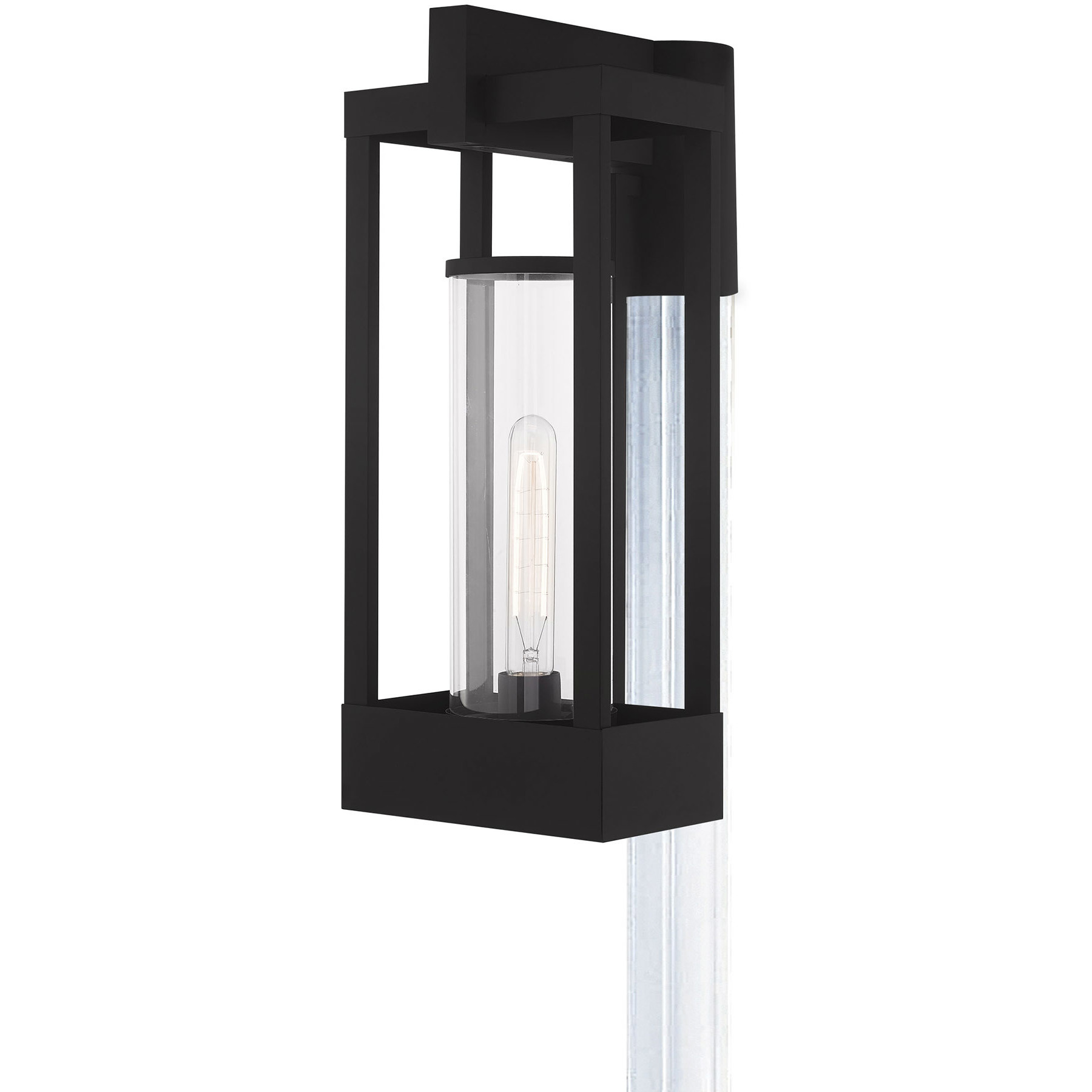 Delancey 1 Light 18.88 inch Black Outdoor Post Top Lantern