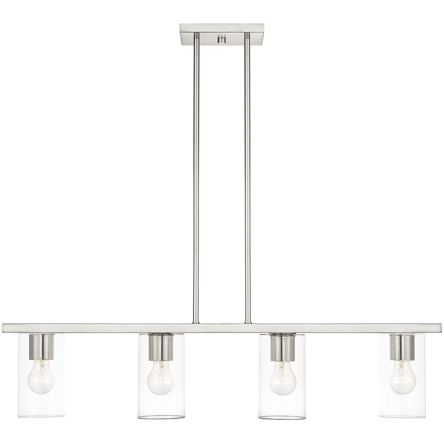 Zurich 4 Light 4.5 inch Brushed Nickel Chandelier Ceiling Light