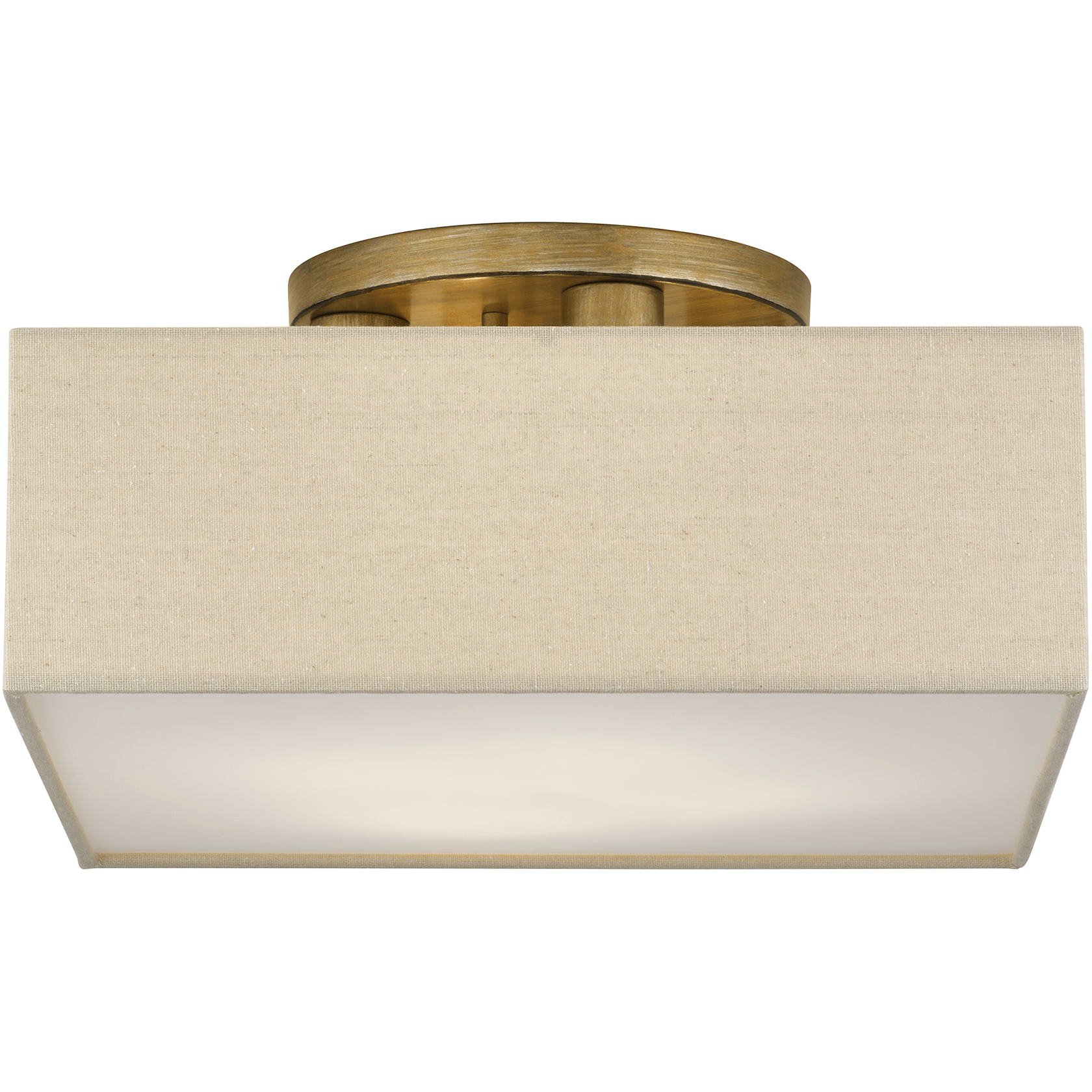 Summit 4 Light 15 inch Antique Gold Leaf Semi Flush Mount Ceiling Light, Large
