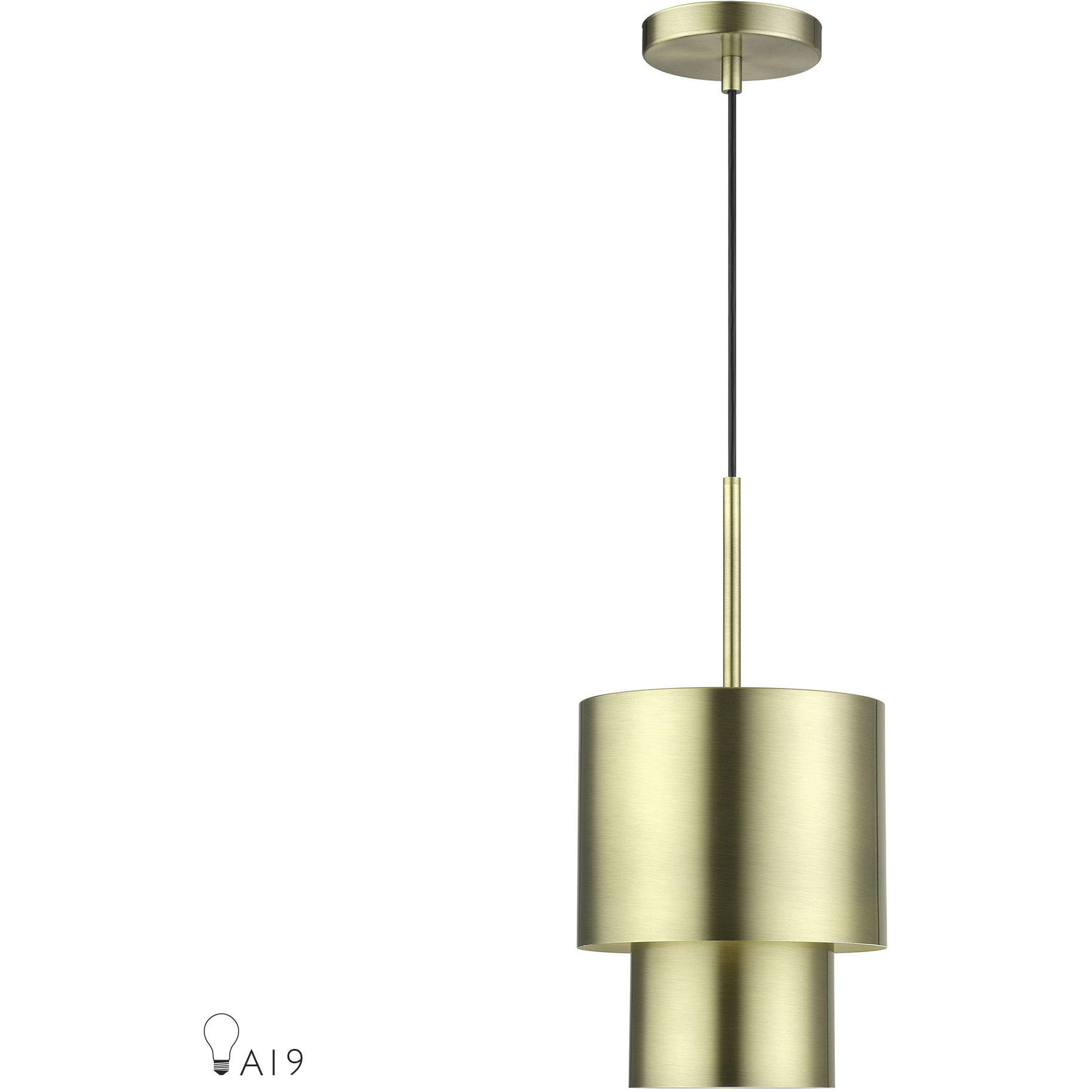 Zolana 1 Light 8.5 inch Antique Brass Mini Pendant Ceiling Light