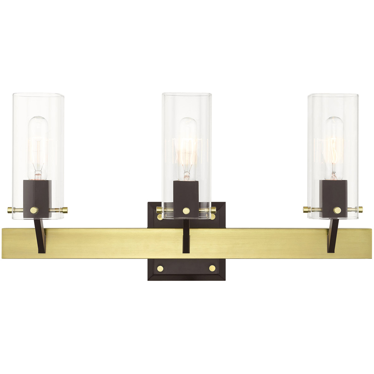 Beckett 3 Light 23.75 inch Satin Brass Vanity Sconce Wall Light