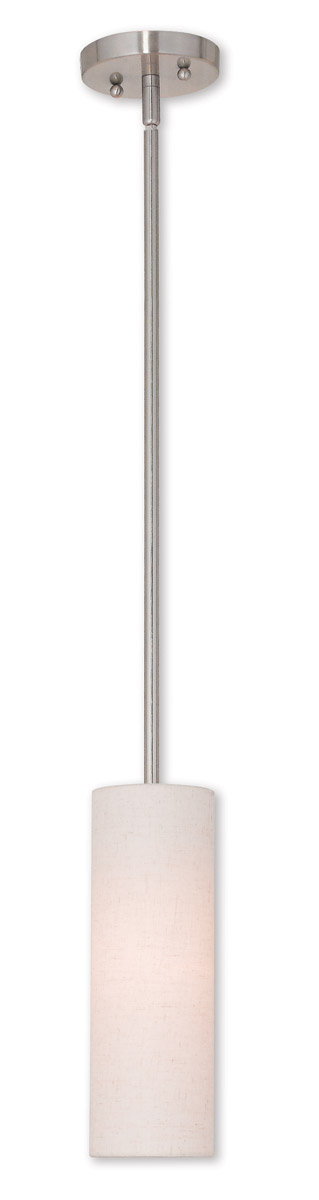 Meridian 1 Light 5 inch Brushed Nickel Mini Pendant Ceiling Light