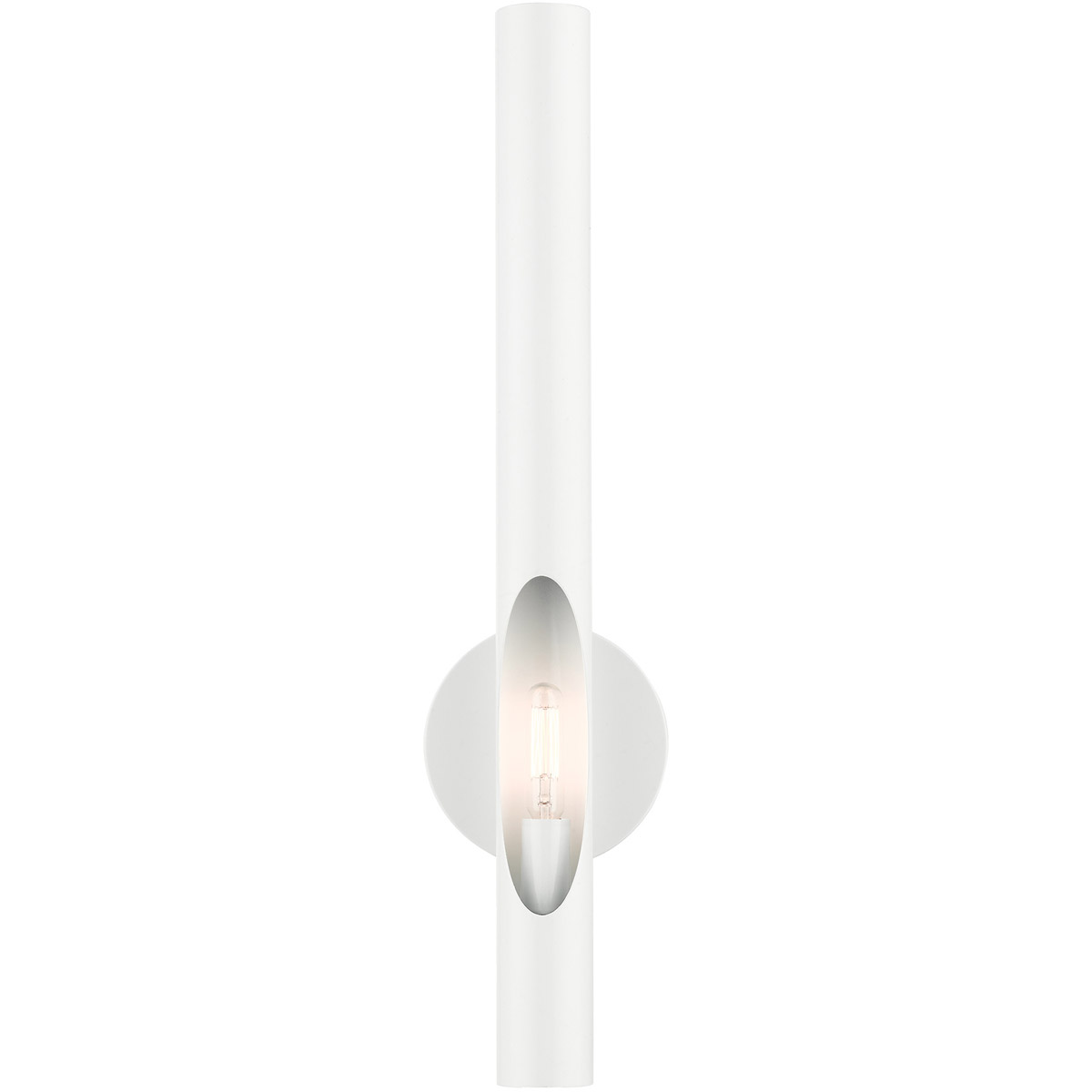 Acra 1 Light 5.13 inch Shiny White ADA ADA Single Sconce Wall Light