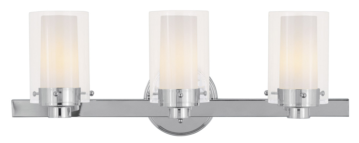Manhattan 3 Light 23 inch Polished Chrome Bath Vanity Wall Light