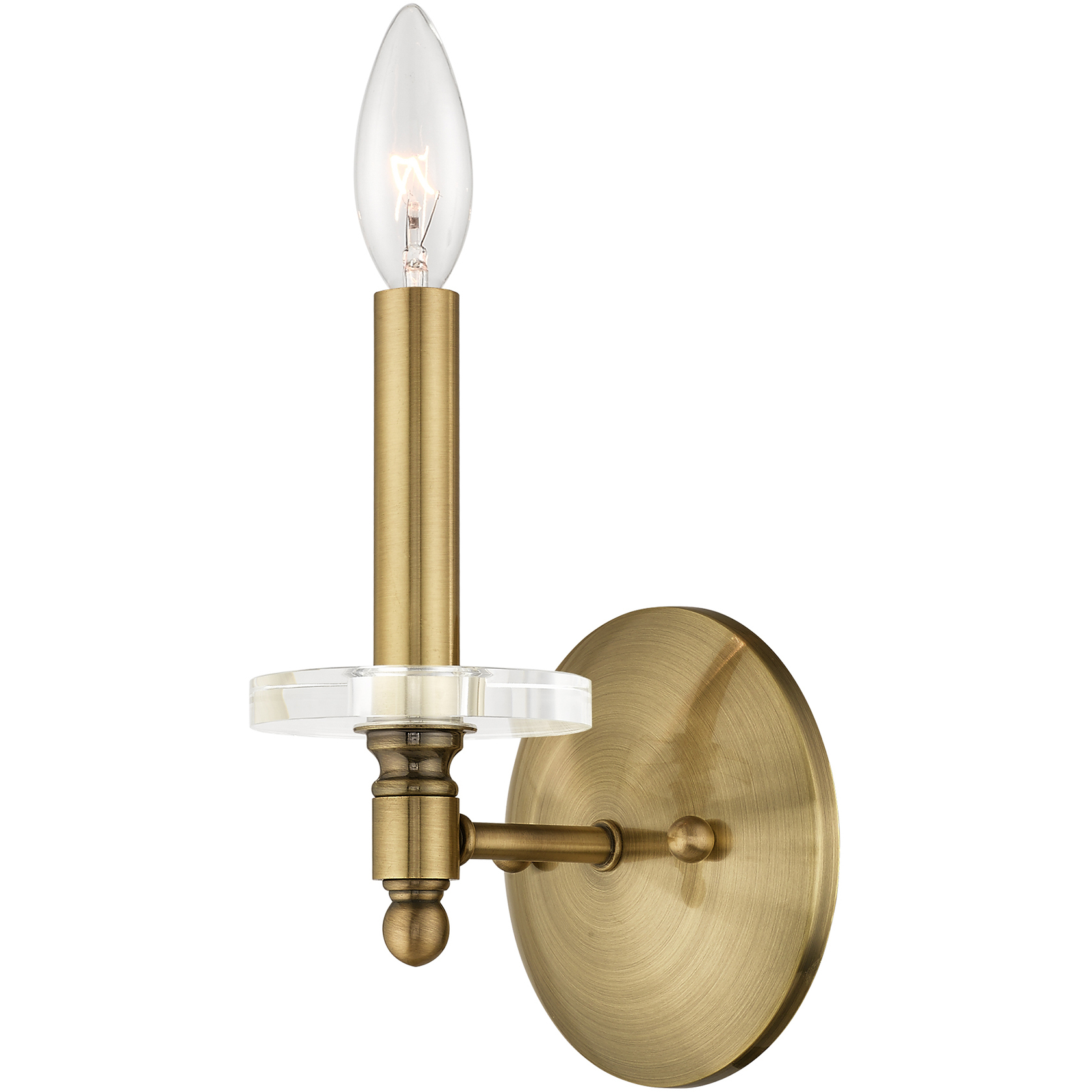 Bennington 1 Light 5 inch Antique Brass Single Sconce Wall Light