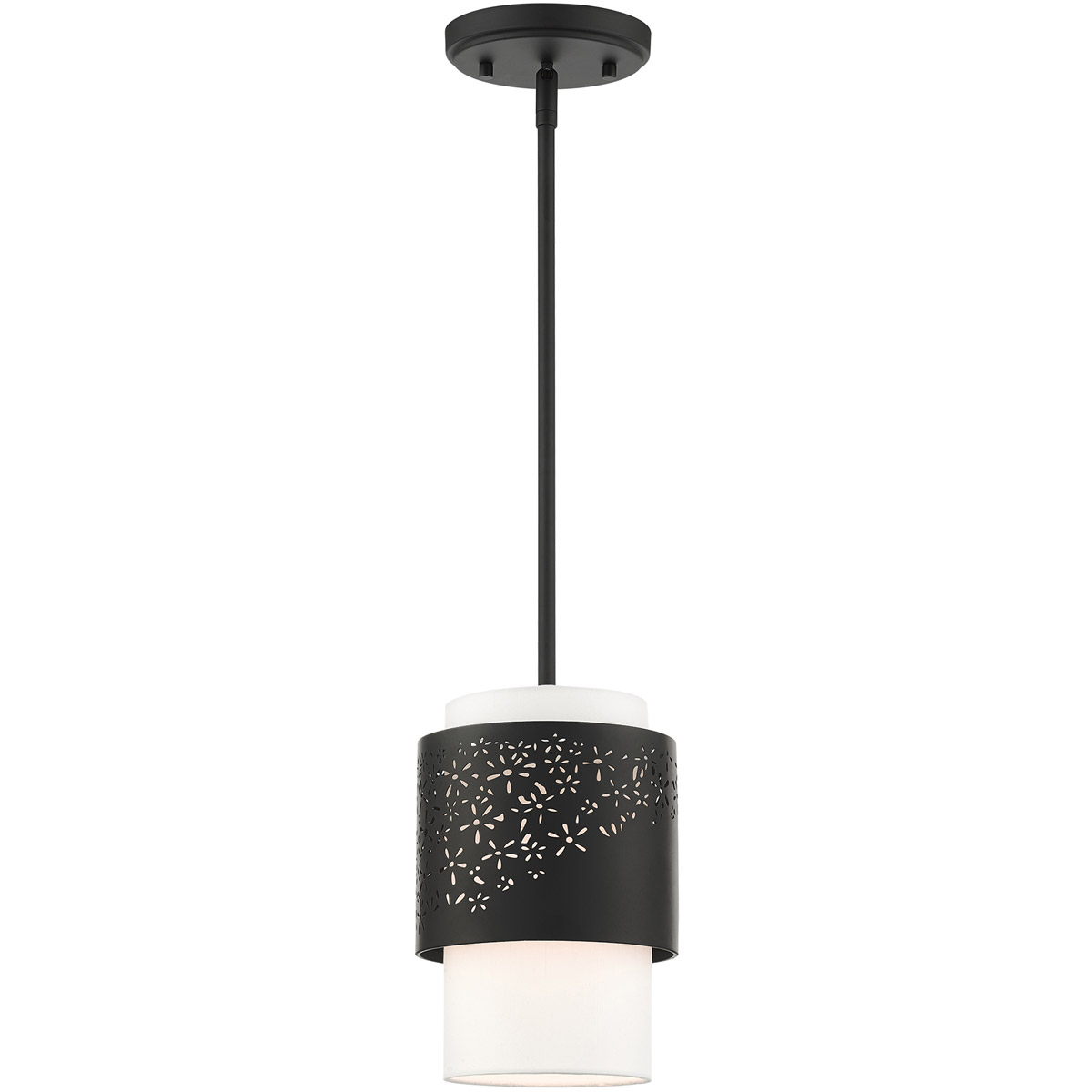 Noria 1 Light 7 inch Black Single Pendant Ceiling Light
