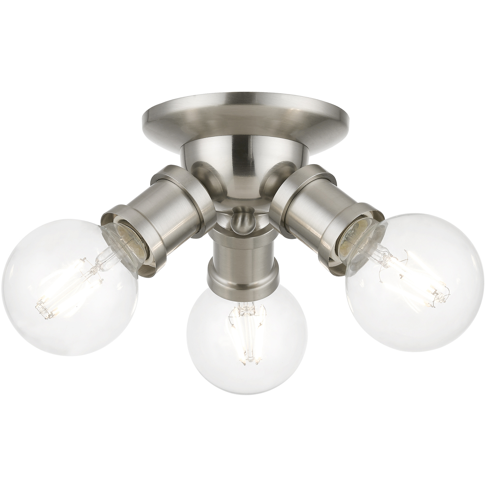Lansdale 3 Light 7 inch Brushed Nickel Flush Mount Ceiling Light