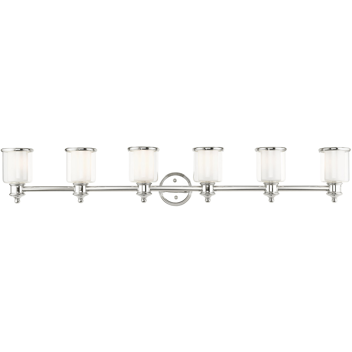 Middlebush 6 Light 55 inch Polished Nickel Extra Large Vanity Sconce Wall Light