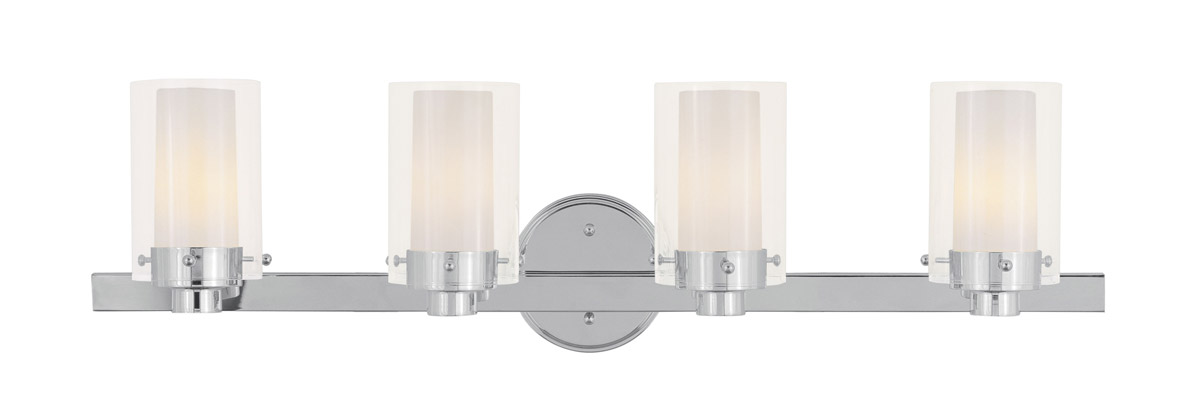 Manhattan 4 Light 31.5 inch Polished Chrome Bath Vanity Wall Light