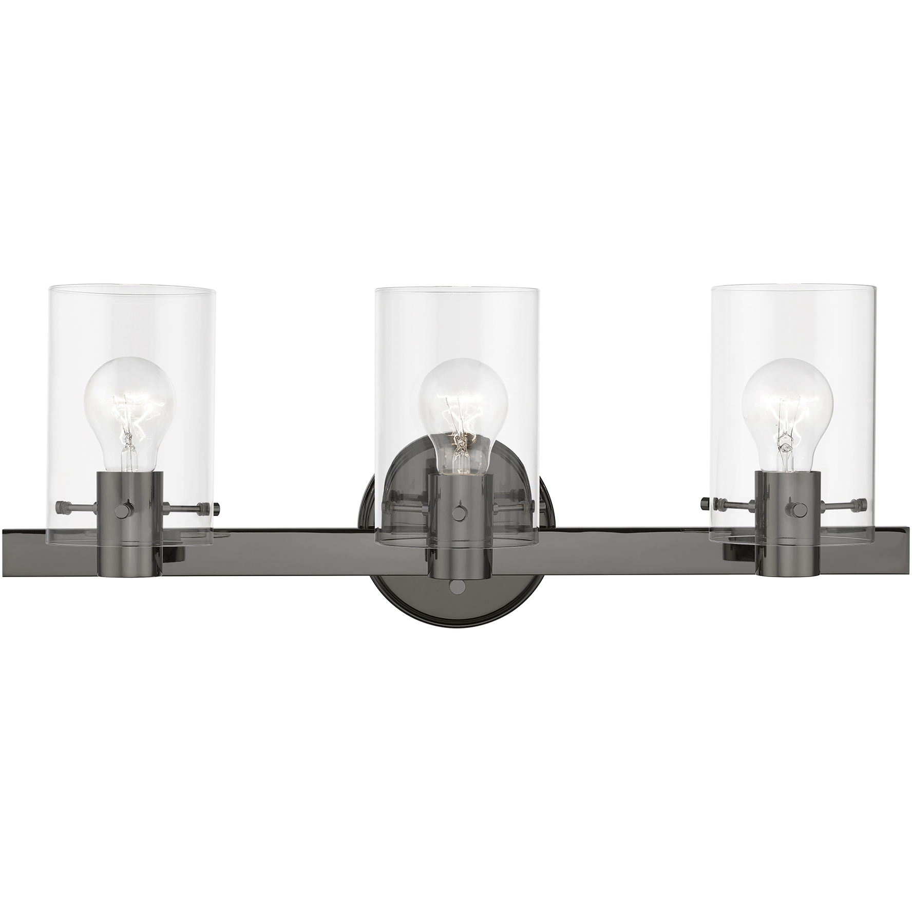 Munich 3 Light 22.5 inch Black Chrome Vanity Sconce Wall Light