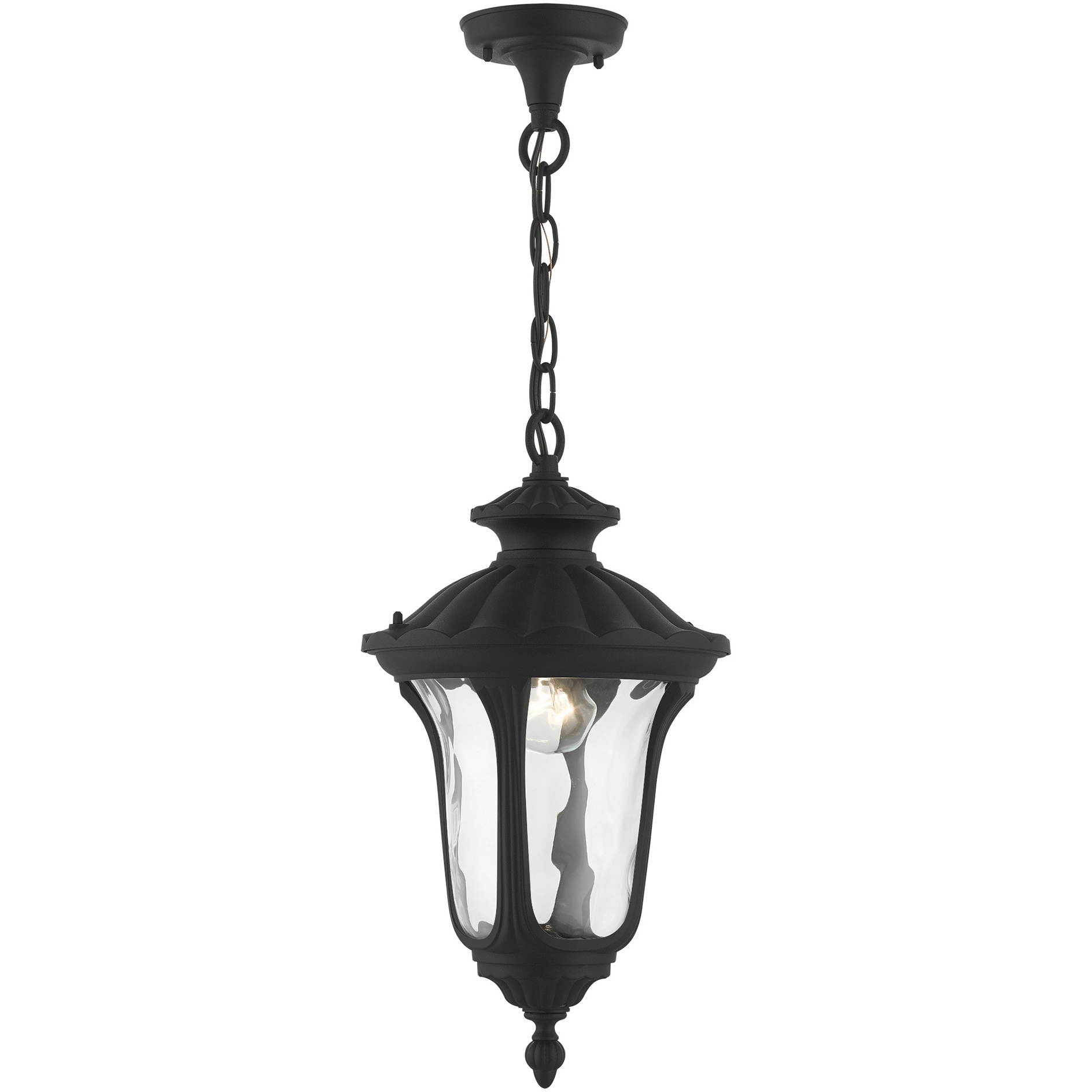 Oxford 1 Light 9.5 inch Textured Black Medium Outdoor Pendant Lantern