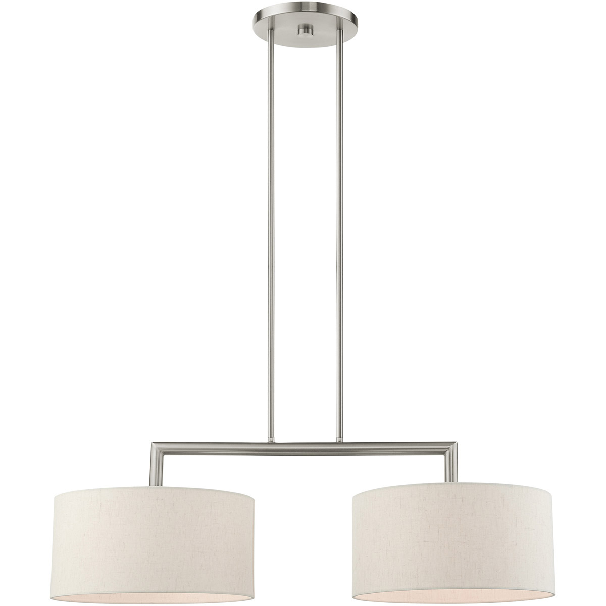 Meridian 2 Light 35 inch Brushed Nickel Linear Chandelier Ceiling Light