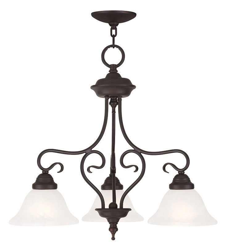 Coronado 3 Light 24 inch Bronze Convertible Dinette Chandelier/Ceiling Mount Ceiling Light