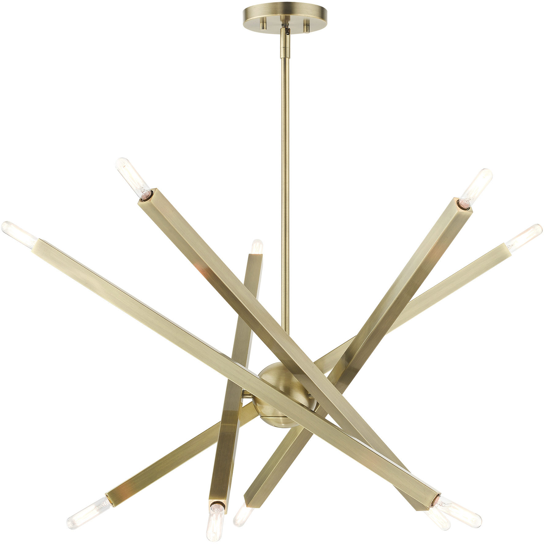 Livex Lighting 46986-01 Monaco 10 Light 32 inch Antique Brass