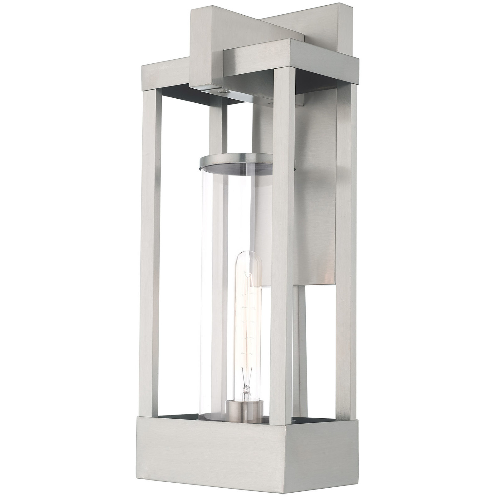 Delancey 1 Light 20 inch Brushed Nickel Outdoor Wall Lantern