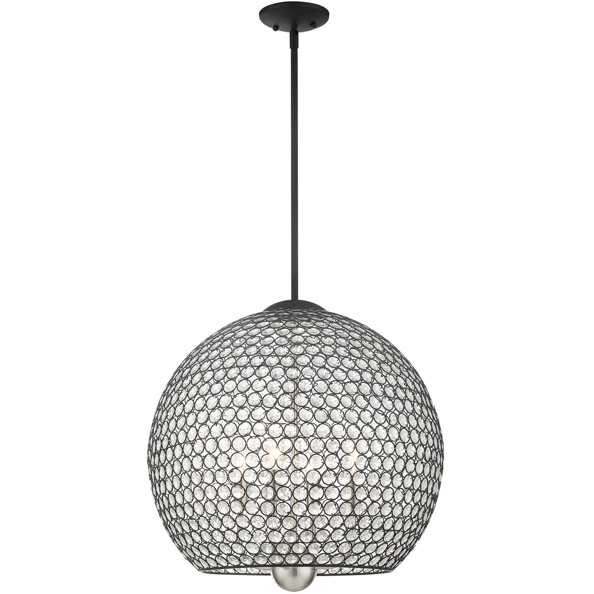 Cassandra 4 Light 20 inch Black Pendant Ceiling Light