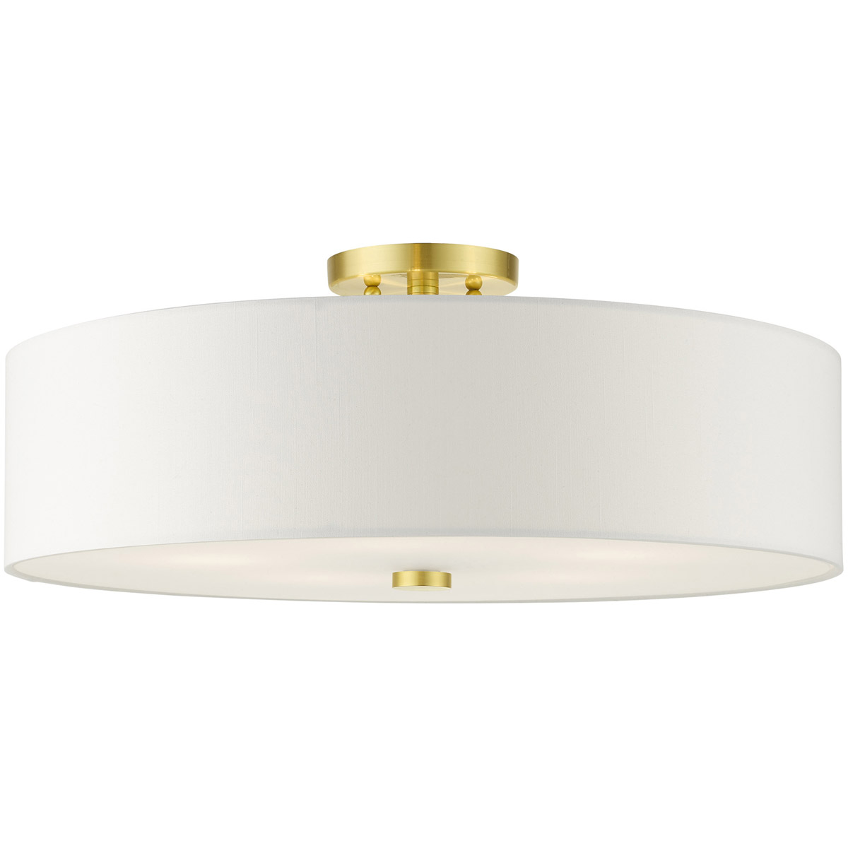 Meridian 5 Light 22 inch Satin Brass Semi-Flush Ceiling Light