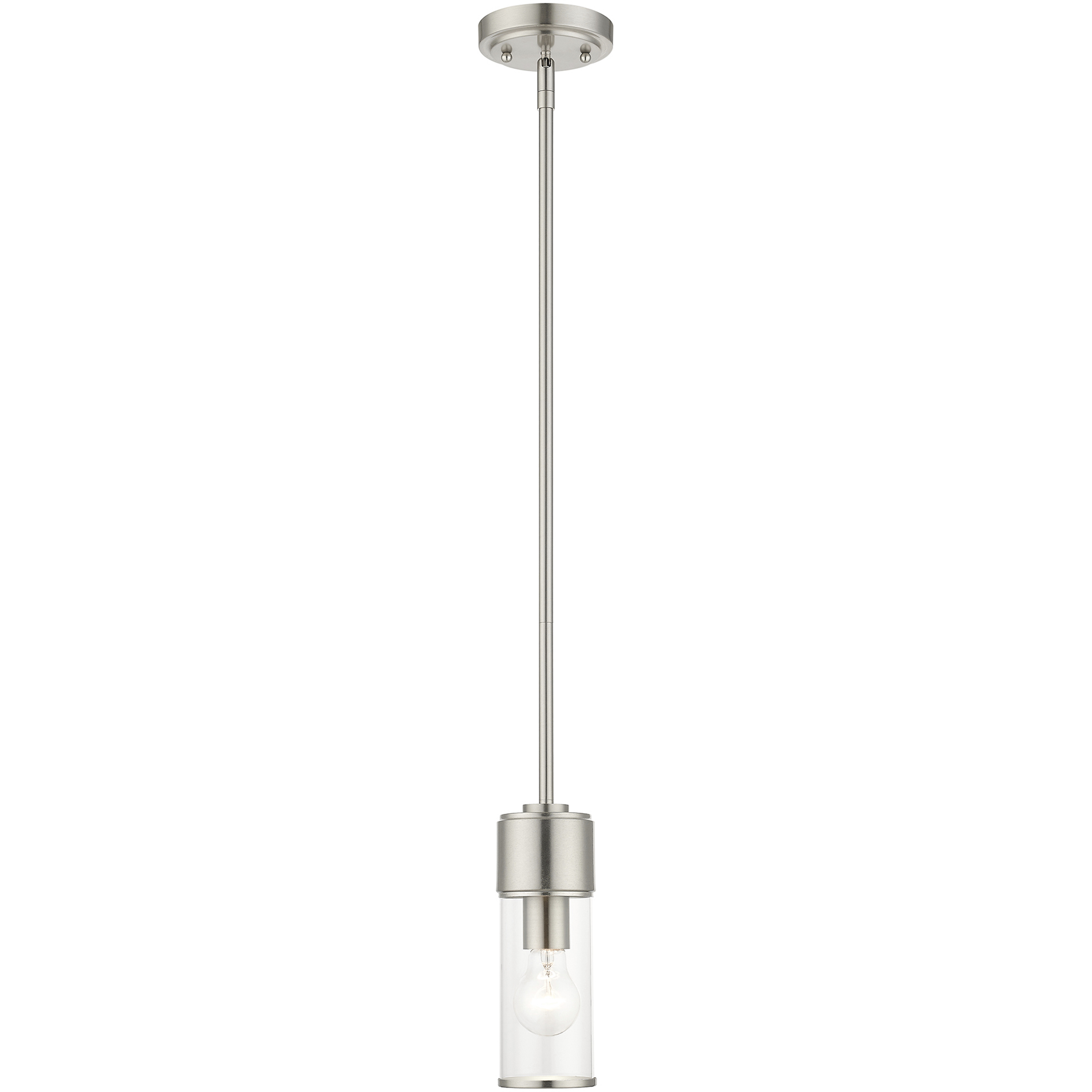 Quincy 1 Light 4.75 inch Brushed Nickel Mini Pendant Ceiling Light