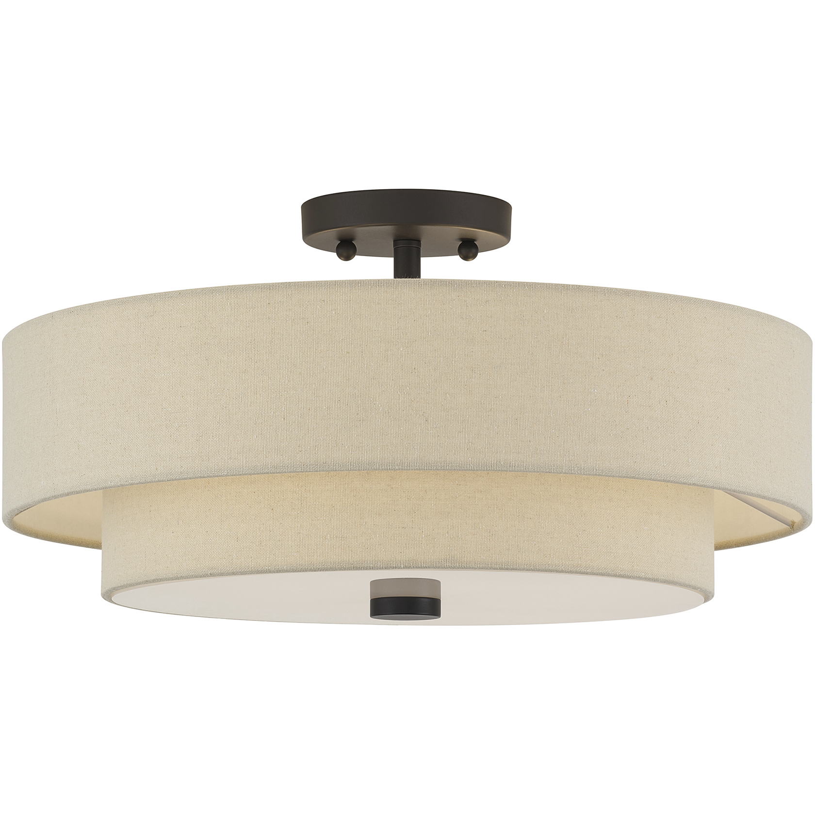 Bellingham 4 Light 18 inch Bronze Semi Flush Mount Ceiling Light, Large