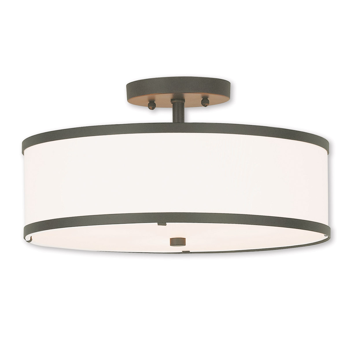 Park Ridge 3 Light 15 inch Bronze Semi-Flush Mount Ceiling Light