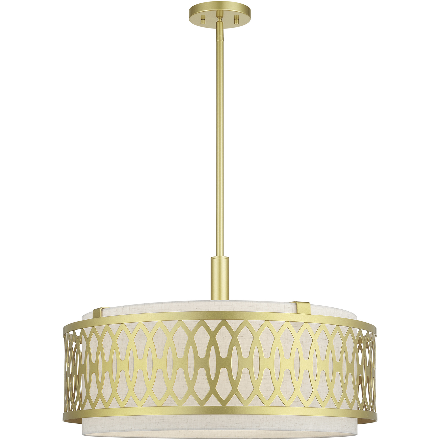 Vistaview 5 Light 24 inch Soft Gold Pendant Chandelier Ceiling Light