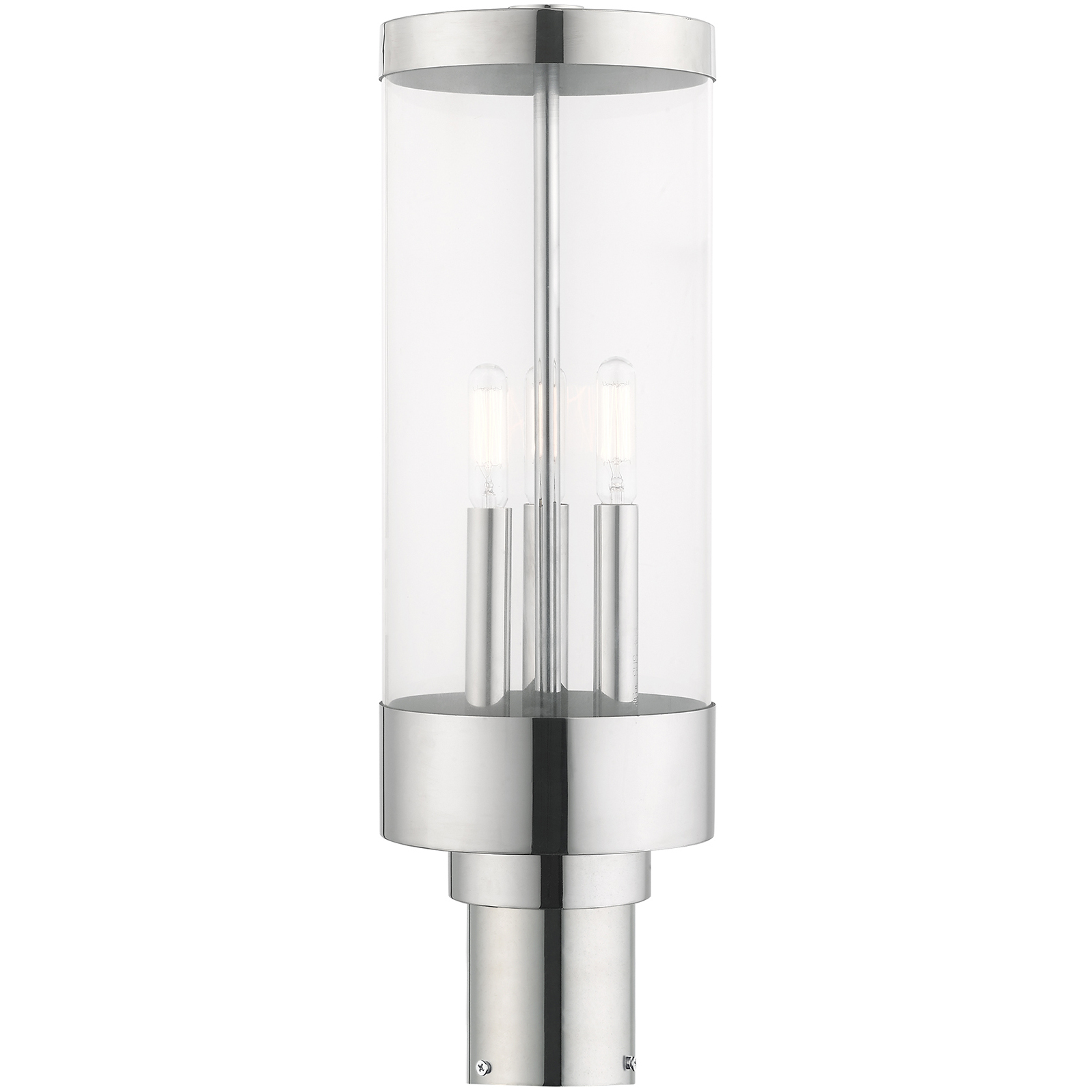 Hillcrest 3 Light 20.25 inch Polished Chrome Large Outdoor Post Top Lantern