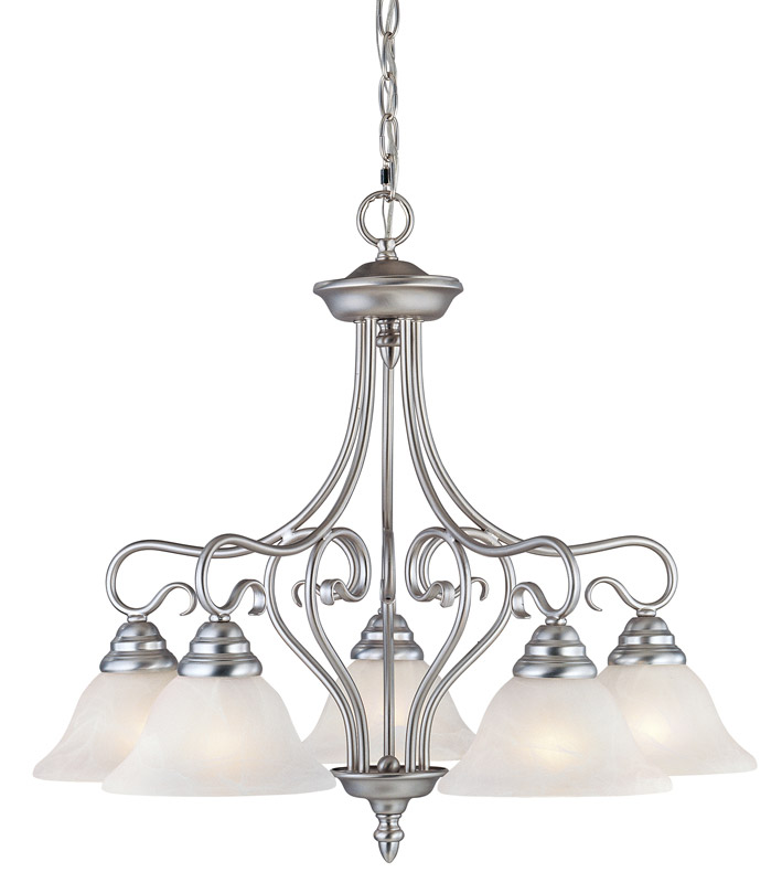Coronado 5 Light 25.5 inch Brushed Nickel Chandelier Ceiling Light