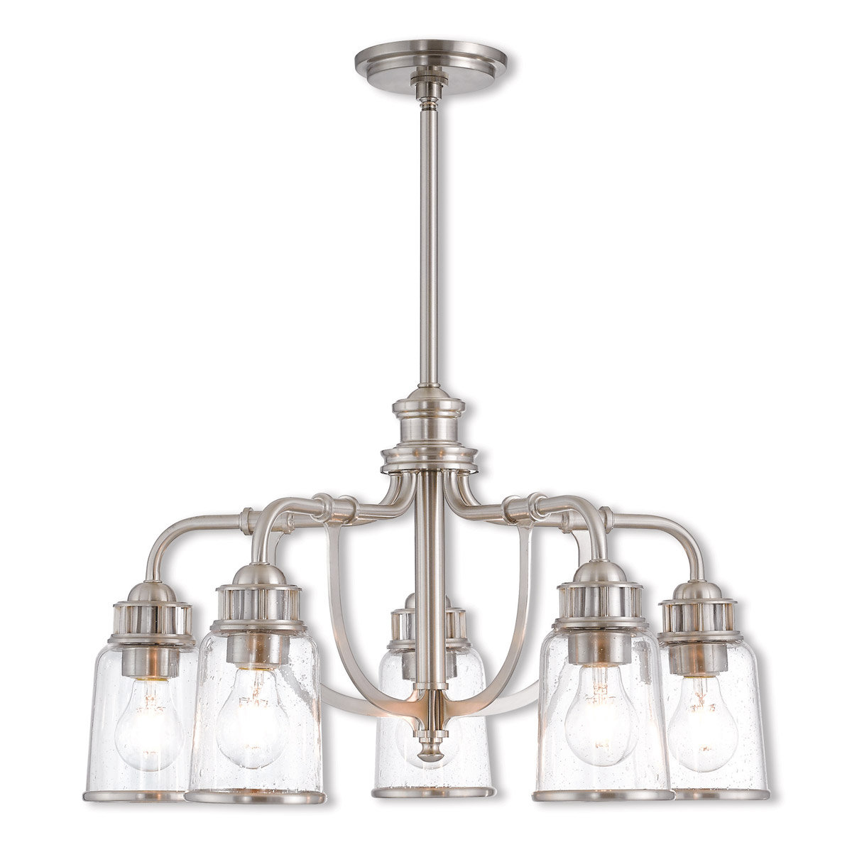 Lawrenceville 5 Light 24 inch Brushed Nickel Dinette Chandelier Ceiling Light
