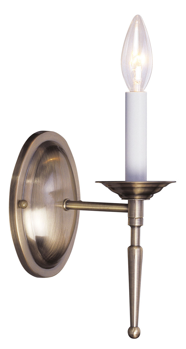 Williamsburgh 1 Light 4.25 inch Antique Brass Wall Sconce Wall Light