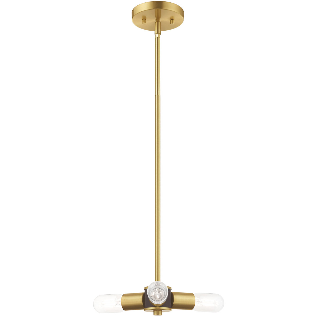 Copenhagen 3 Light 13 inch Satin Brass Mini Chandelier Ceiling Light