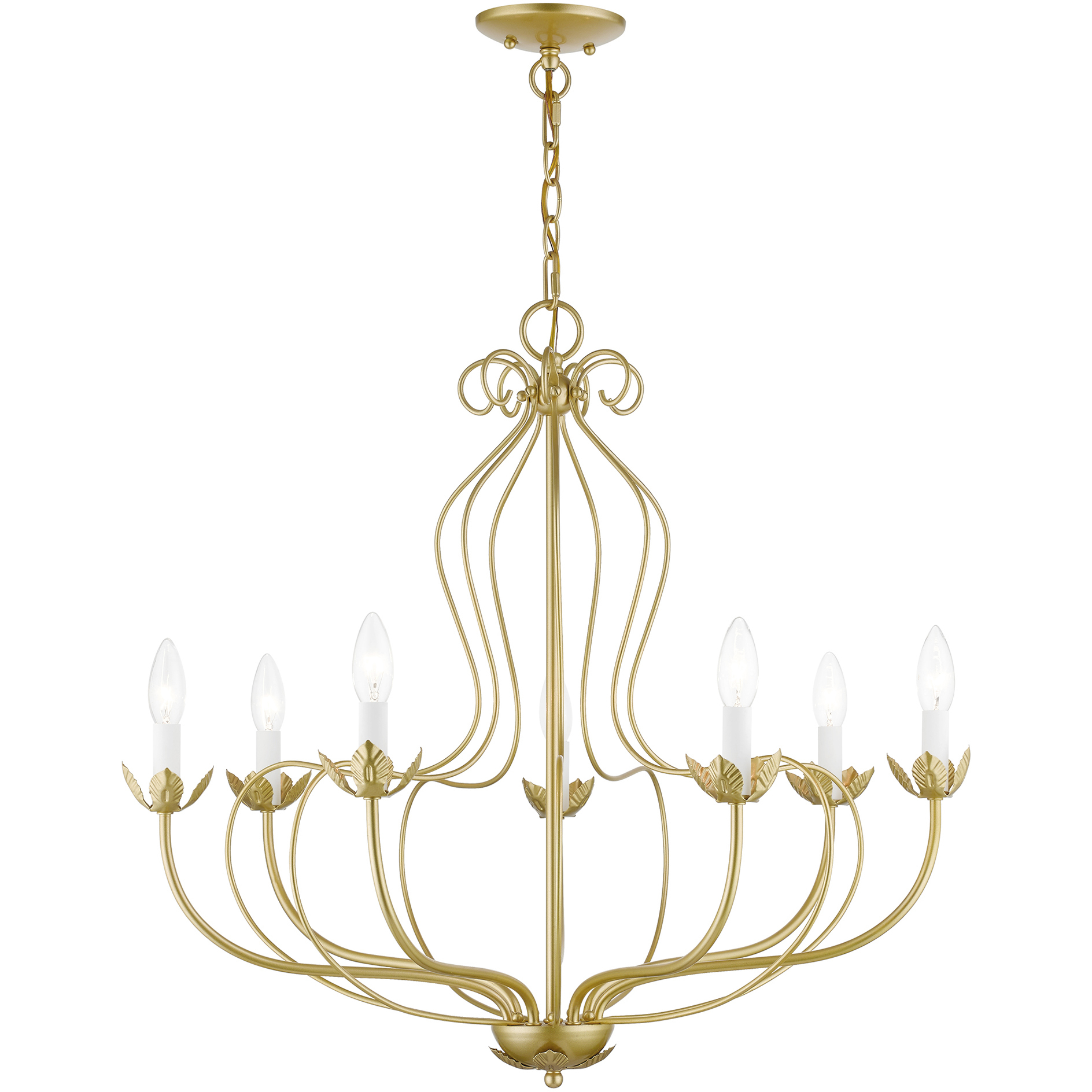 Katarina 7 Light 28 inch Soft Gold Chandelier Ceiling Light