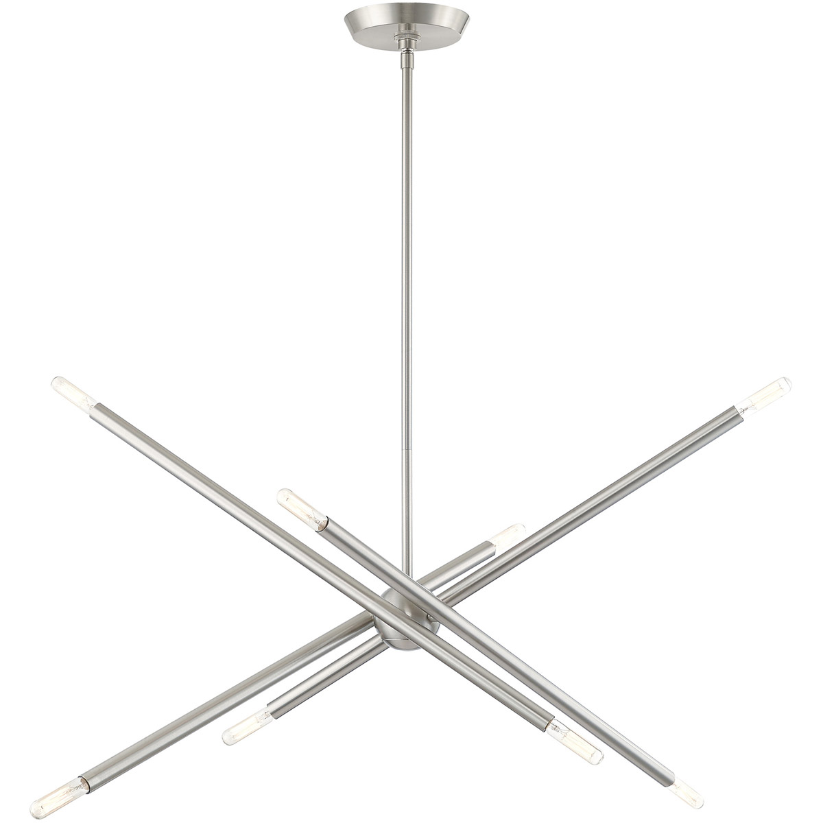 Soho 8 Light 31.5 inch Brushed Nickel Linear Chandelier Ceiling Light