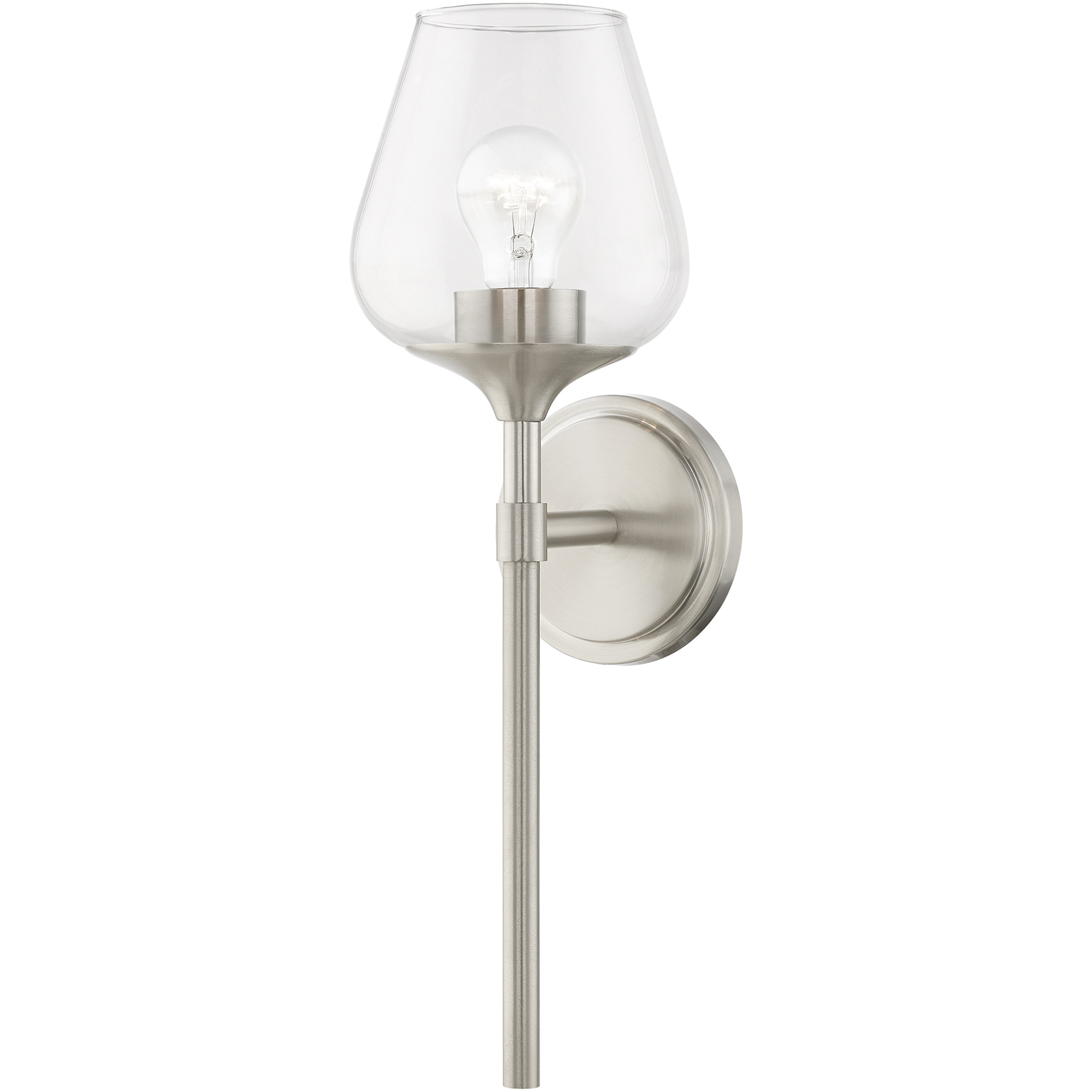 Willow 1 Light 5.75 inch Brushed Nickel Vanity Sconce Wall Light