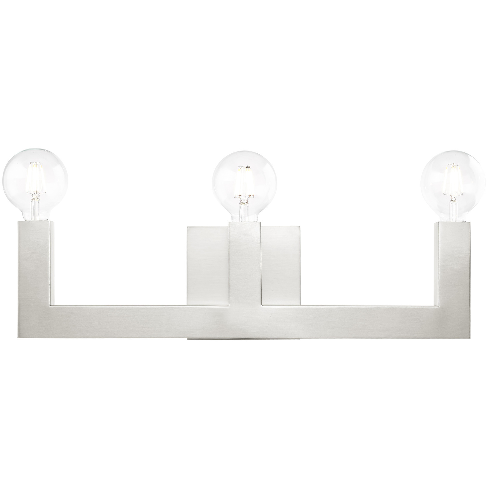 Solna 3 Light 21.5 inch Brushed Nickel Vanity Sconce Wall Light