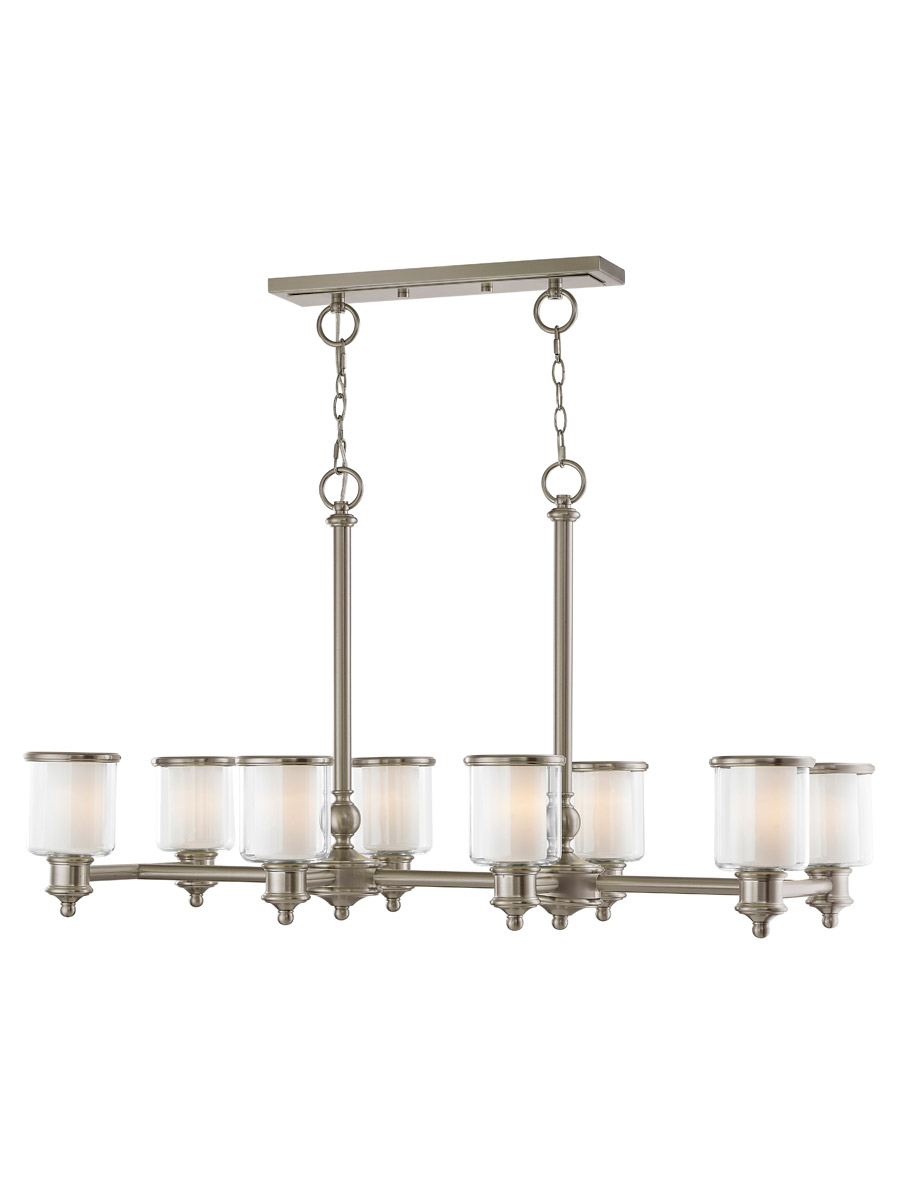 Middlebush 8 Light 42 inch Brushed Nickel Linear Chandelier Ceiling Light
