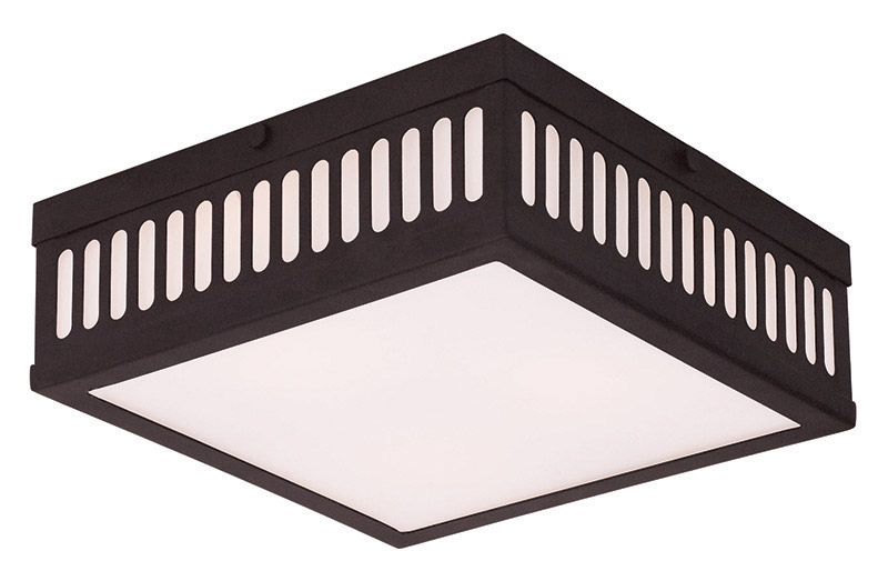 Prentice 3 Light 10.5 inch Bronze Flush Mount Ceiling Light