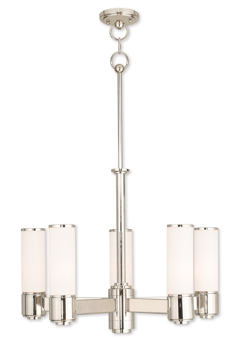 Weston 5 Light 24 inch Polished Nickel Dinette Chandelier Ceiling Light