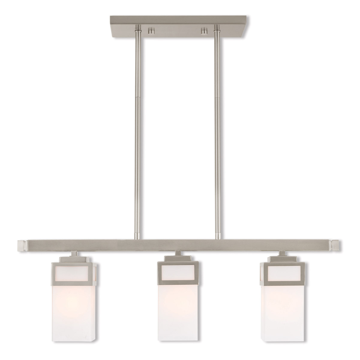Harding 3 Light 28 inch Brushed Nickel Linear Chandelier Ceiling Light
