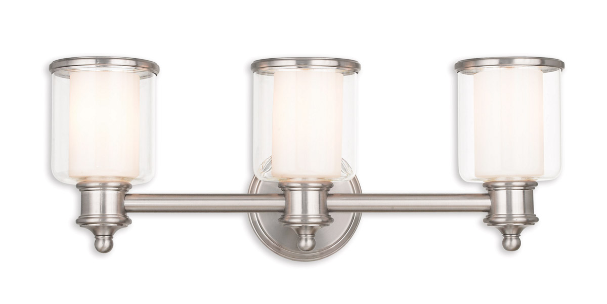 Middlebush 3 Light 24 inch Brushed Nickel Bath Vanity Wall Light