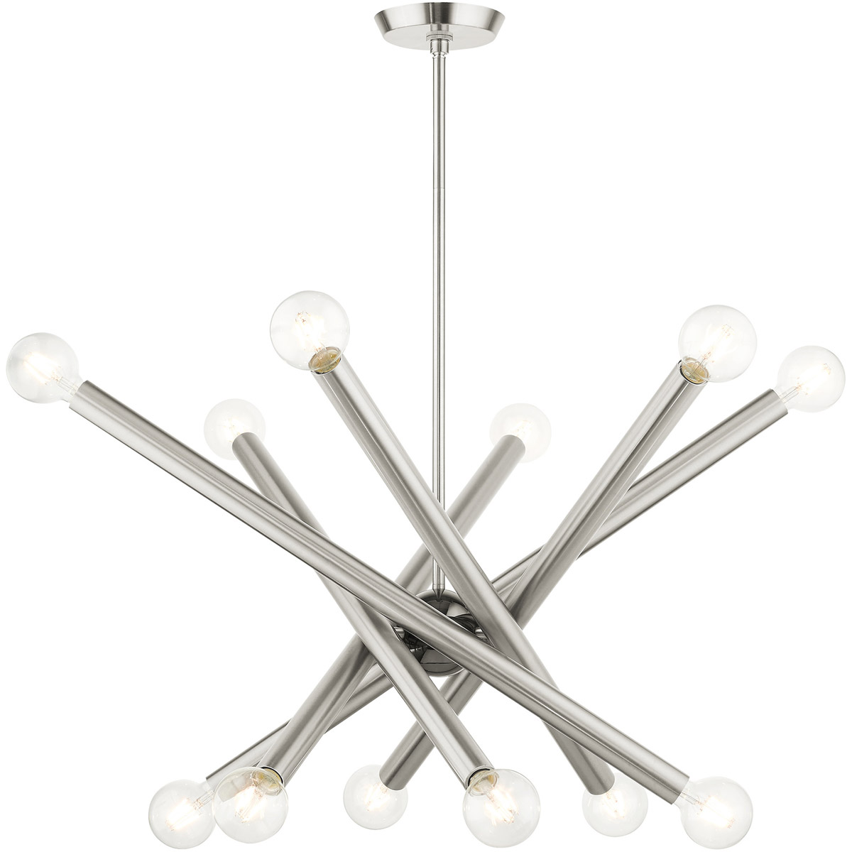Stafford 12 Light 34.5 inch Brushed Nickel Chandelier Ceiling Light